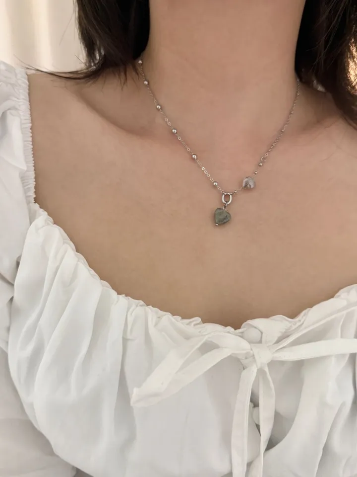 [변색X] 쓰리 원석 써지컬체인 목걸이 (3color) 상세 이미지 18