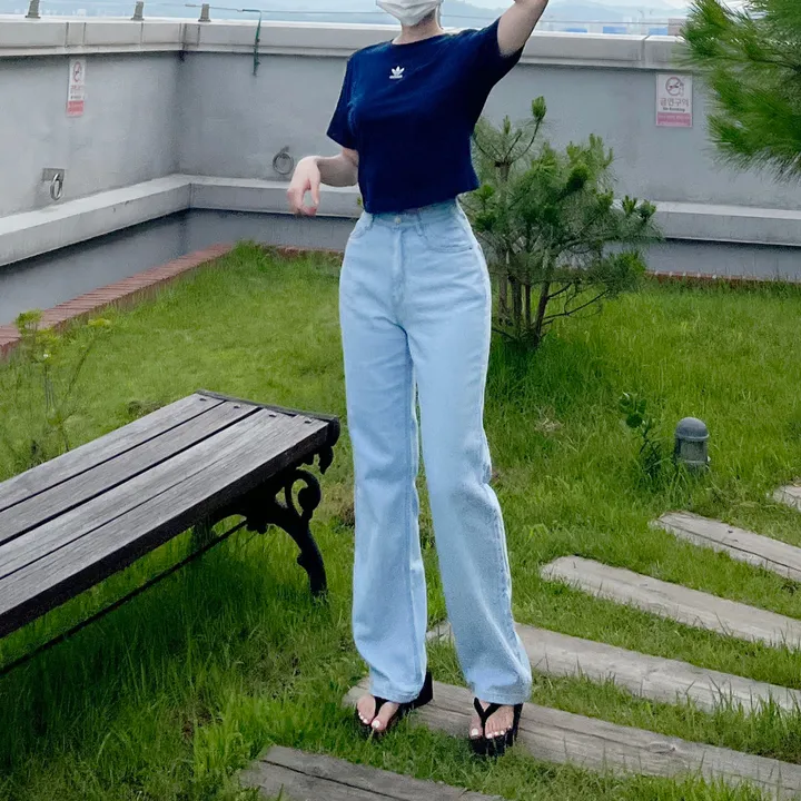 [자체제작/허리쏘옥/기본,롱ver] 후들후들 얇은 썸머 연청 와이드 데님 여름 청바지 롱팬츠 상세 이미지 117