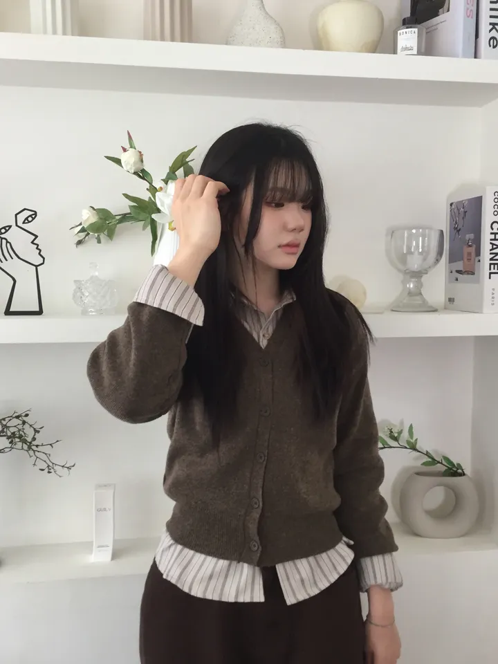 {✩봄 신상 / 넉넉 여리핏✩} 🌸팔뚝살 커버 맛집🌸 파스텔 니트 브이넥 가디건 상세 이미지 40
