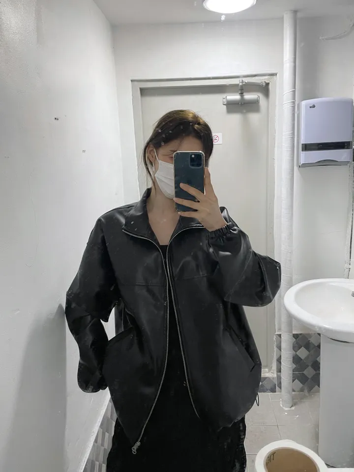 [주문폭주/MADE] 남녀공용 로제 오버핏 레더자켓 상세 이미지 76