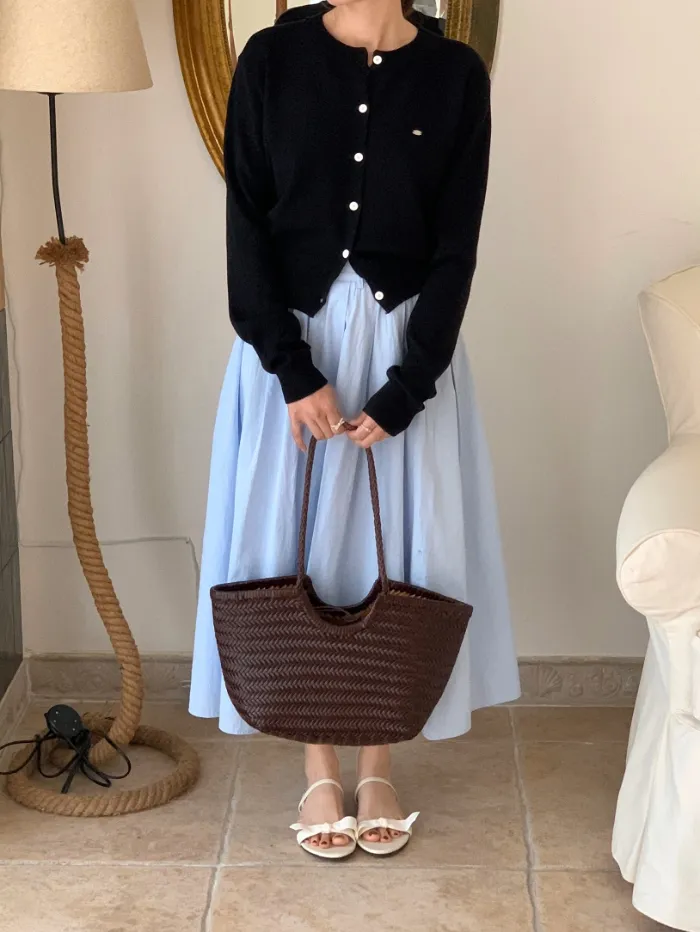 그니아❤️ 무지 베이직 데일리 라운드넥 가디건 6color 상세 이미지 37