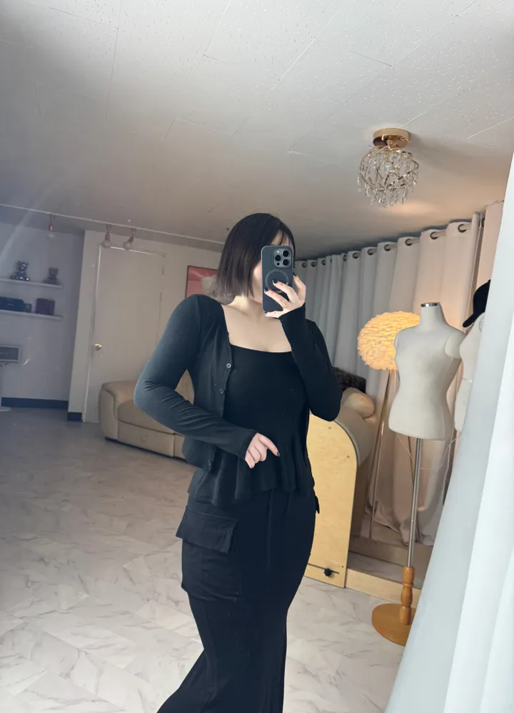 플레어 나시 가디건 투피스 세트 상세 이미지 31