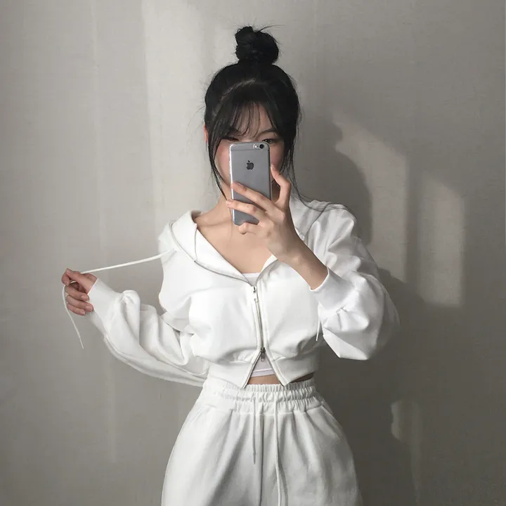 만족도100% 휘뚤마뚤 무지 투웨이 크롭후드집업 4color 상세 이미지 22