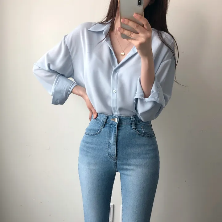 (Made/색감굿-핏예쁜) 촤르르 쉬폰 찰랑 데일리 셔츠 상세 이미지 29