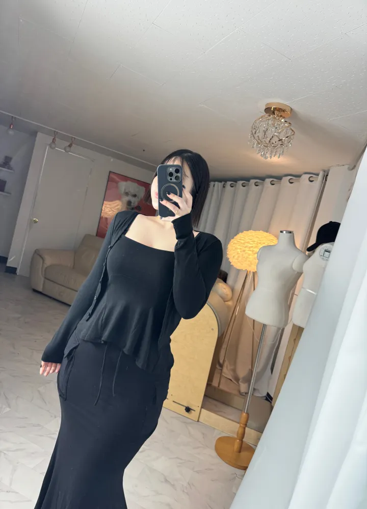 플레어 나시 가디건 투피스 세트 상세 이미지 33