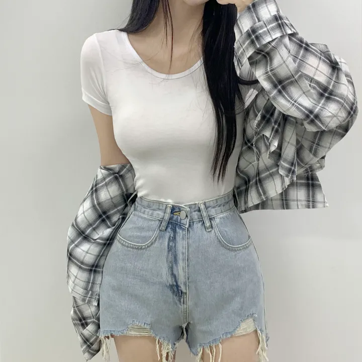[목늘어짐X묶음할인!]몸매잡아주는 쫀쫀한 라운드 반팔티셔츠 상세 이미지 5