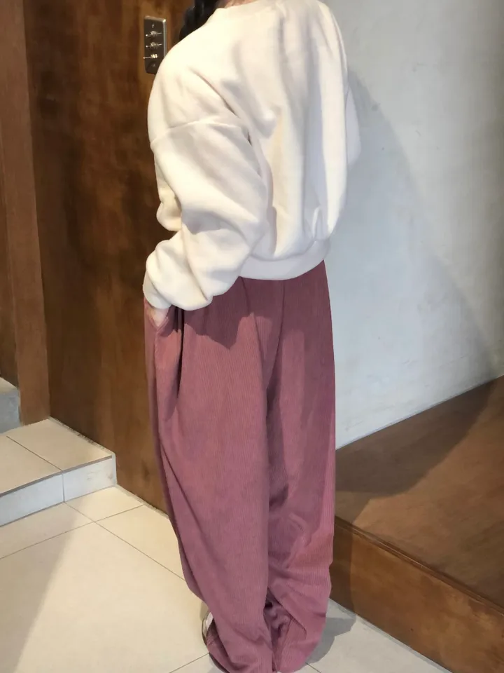 [데일리/*핏보장*] 코듀로이 골덴 핀턱 밴딩 팬츠 - 7colors (맞주름 허리 밴딩 와이드팬츠 롱다리핏 골반보장) 상세 이미지 65