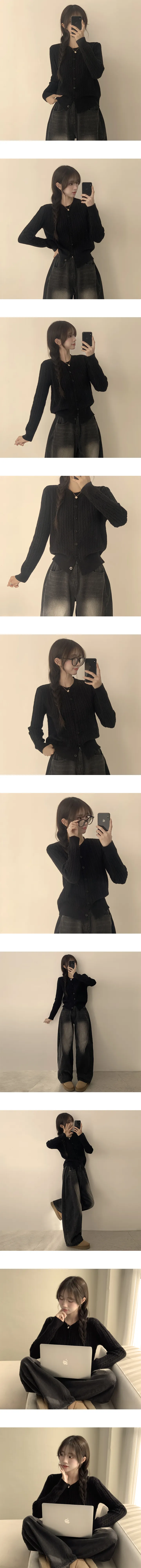 [9color/핏보장!] 부드러움 끝판왕, 뷰리 라운드 긴팔 꽈배기 겨울 허리잘록 니트 가디건 꽈베기 봄 데일리 기본 무지 아우터 9color 상세 이미지 8