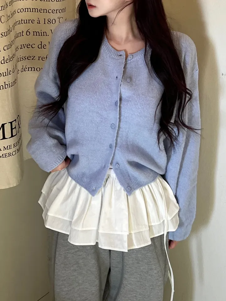 [다음날도착!당일배송/봄가디건/핏보장]라운드 벌룬 아방핏 니트 가디건/9color 상세 이미지 9