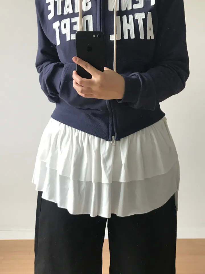 [투웨이] 뎁트 배색 반크롭 후드집업 상세 이미지 23