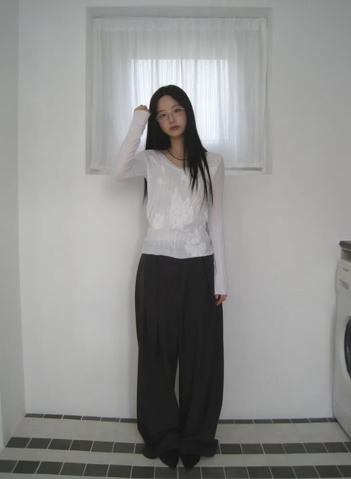 긴팔 티셔츠 모델 착용 이미지-S1L21