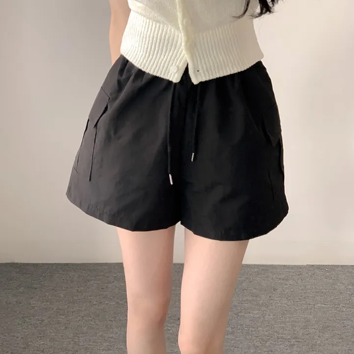 아이스 카고 아노락 밴딩 반바지 - 4color (바스락/숏팬츠/포켓/스트링/트레이닝) 상세 이미지 5