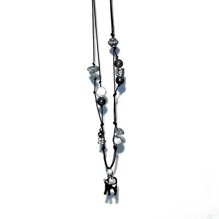 [자체제작] [주문폭주] ❥❥ Dark matter  Necklace (Cat Ver.) 고양이 원석 목걸이 상세 이미지 8