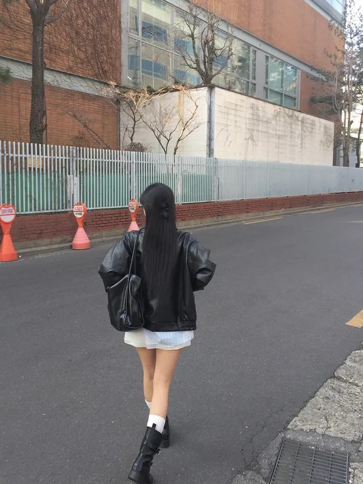 *아방졸귀핏* 오버핏 루즈핏 라이더 자켓 레더 자켓 레더 점퍼 라이더 점퍼 상세 이미지 20