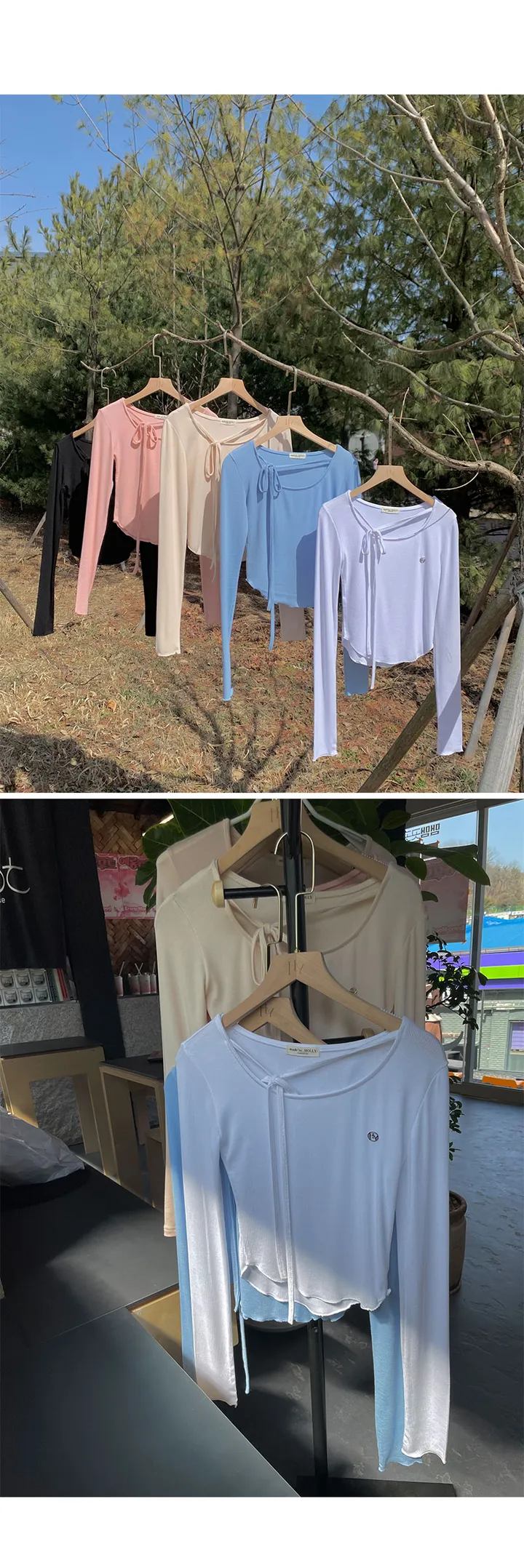 (2size)[데이트룩🌸/몸매보장] made 잔느 스트랩 굴림 긴팔티 봄신상 상세 이미지 25