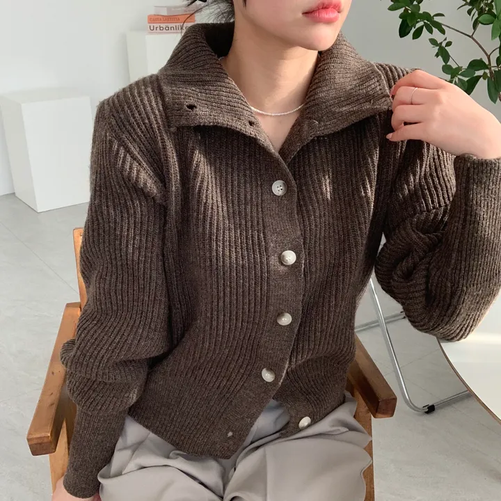 [주문폭주🔥BEST🤎/6col/고퀄리티] 미엘 캐시니쥬 카라 폴라 니트 가디건 상세 이미지 10