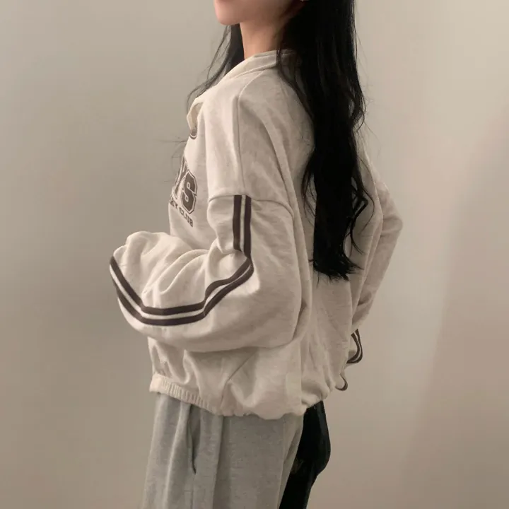 [후기보장*.*/🤎] 필드 라인 배색 투웨이 카라 레터링 집업,점퍼 - 4color 상세 이미지 32