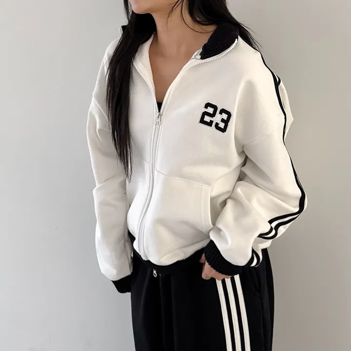 [투웨이/핏보장*] 23 자수 두줄 트랙 배색 집업 - 5color 상세 이미지 10