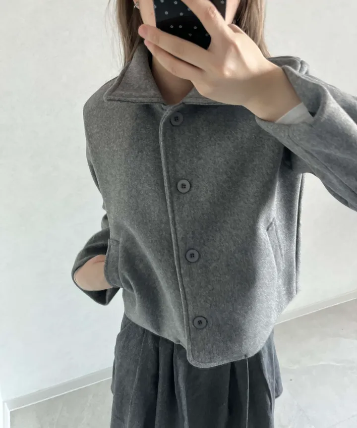 [💥주문폭주💥] 카라 숏코트 자켓 (4color) 도쿄룩 일본여행룩 간절기자켓 하객룩 숏코트 상세 이미지 21