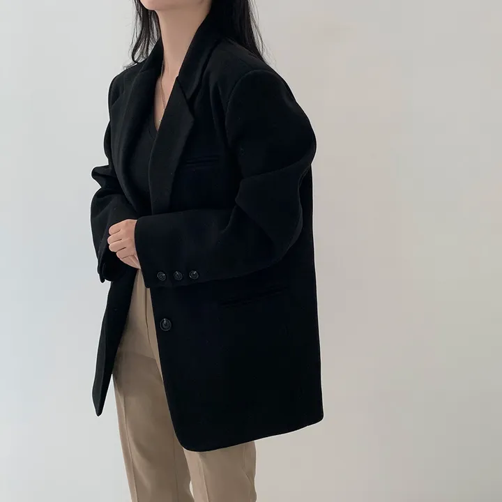 [wool100%/브랜드공정]  윈터 싱글 투버튼 카라 리얼 울 자켓 블레이저 - jk 상세 이미지 52