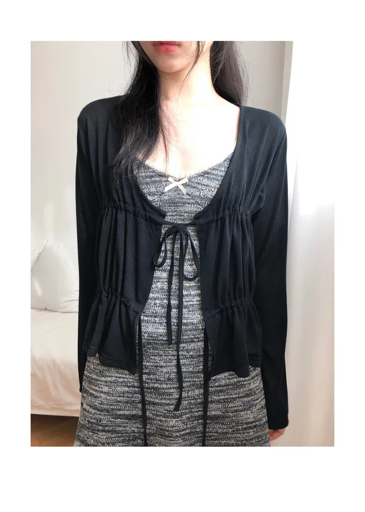 shirring cardigan (2color) / 셔링 가디건 상세 이미지 23