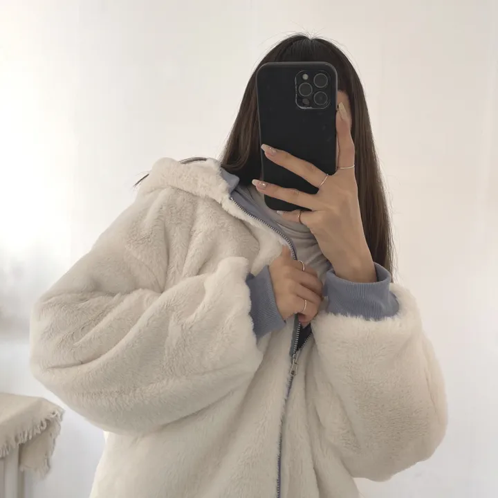 [특가세일/당일발송]양면착용 부들부들 부드러운 페이크퍼 보아털 후리스 밍크안감 아방핏 리버시블패딩 항공점퍼 후드점퍼 패딩점퍼 퍼자켓  3color 상세 이미지 12