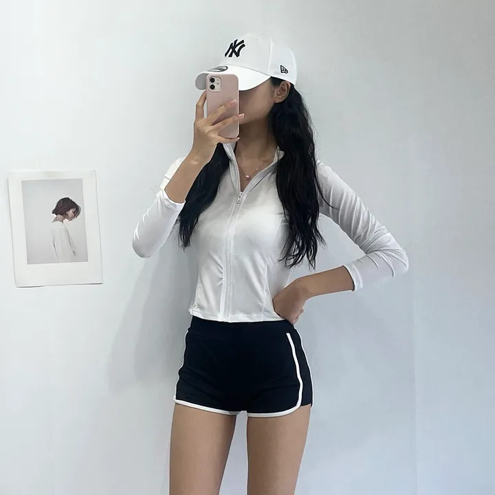 [비치웨어!] 심플 라인 집업 래쉬가드 (3color) 상세 이미지 3
