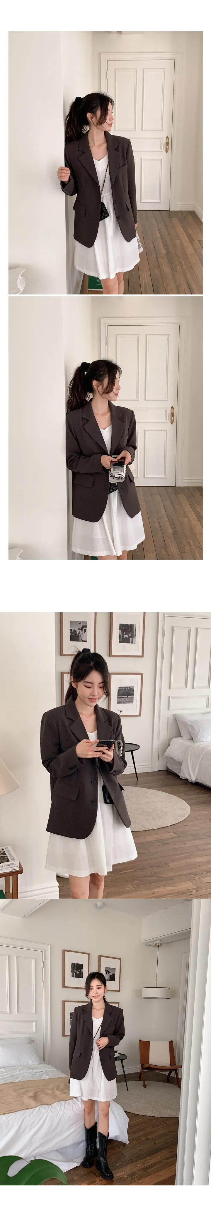 [landmade/2size]시그니처 쓰리버튼 싱글 자켓 (5color) 상세 이미지 9