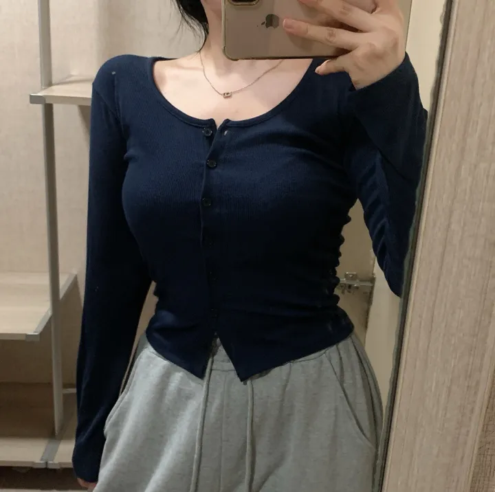 *[-3kg]슬림핏 가디건 티셔츠 상세 이미지 3
