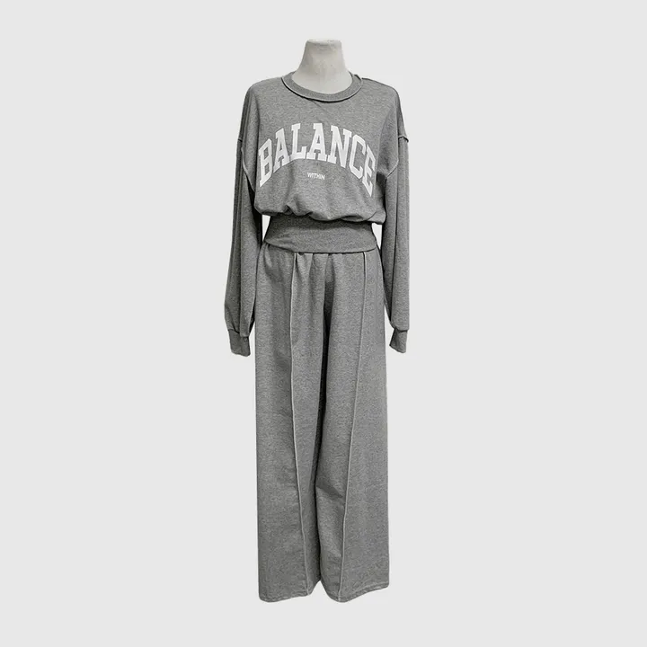 (F~2XL/부분당일발송/자체제작/주문폭주~)리노 맨투맨 팬츠 셋업 레터링 배색 리버스 스티치 트레이닝 투피스 세트 상세 이미지 31