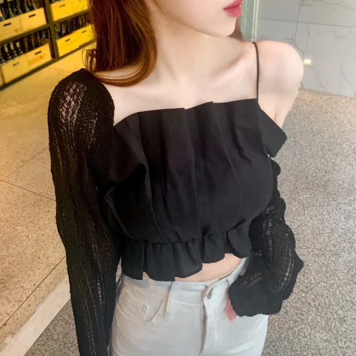 [초여리핏!!살탐방지] 여름필수템 에어컨 바람막이 루즈핏 그물 부클 숄 가디건 여름 아우터 니트 크롭 볼레로 가디건 6color 상세 이미지 14