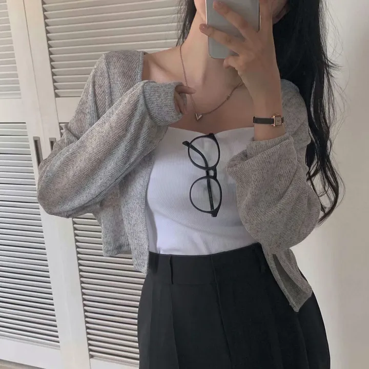 [햇빛차단☀️/블랙 당일출고!] 자체제작 #크치Made 순애 린넨 세미 크롭 볼레로 여름가디건 - cd (장마룩,워터밤,흠뻑쇼 필수템) 상세 이미지 9