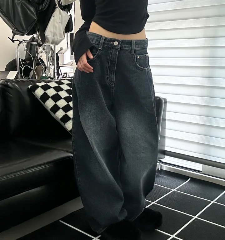 [🎀누적판매 1천장🎀]Allday washing pin-tuck wide denim 올데이 워싱 핀턱 와이드 데님 상세 이미지 15