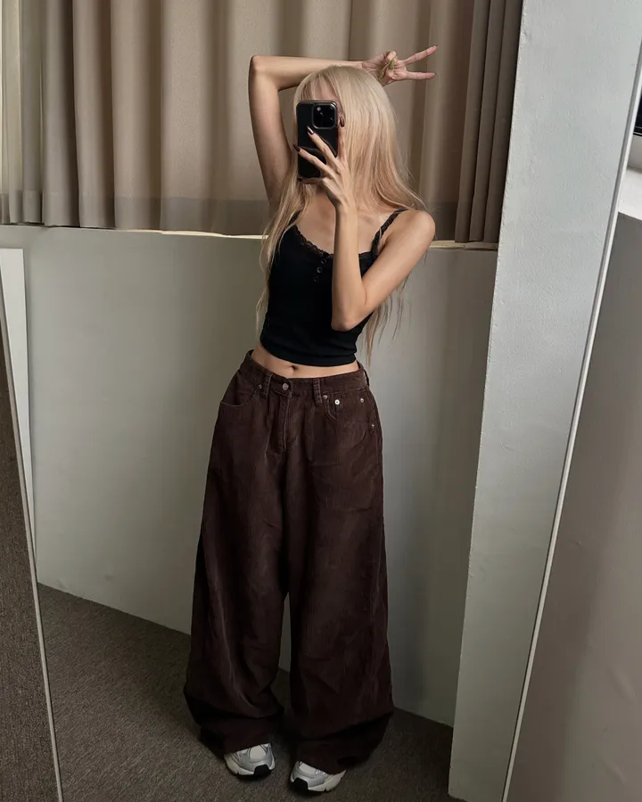 [OOTJ/영상있음!]평생 소장 가치 있는 , 졸리 골덴 사이드 핀턱 와이드 팬츠 상세 이미지 3