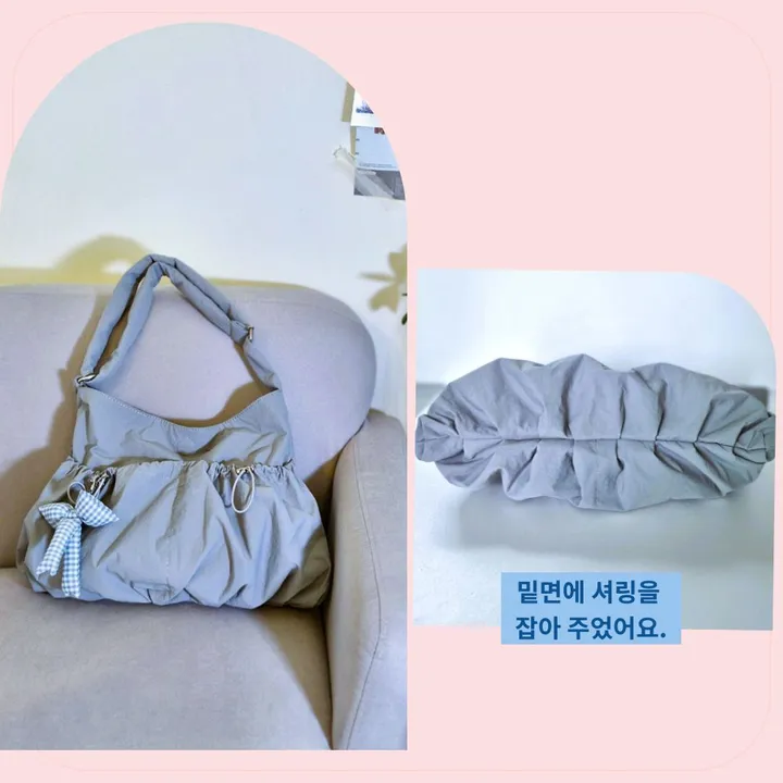 키링선물 보부상가방 편한어깨끈 신학기 나일론가방 셔링가방 나일론숄더백 투포켓 에코백 여행가방 크로스백 상세 이미지 17