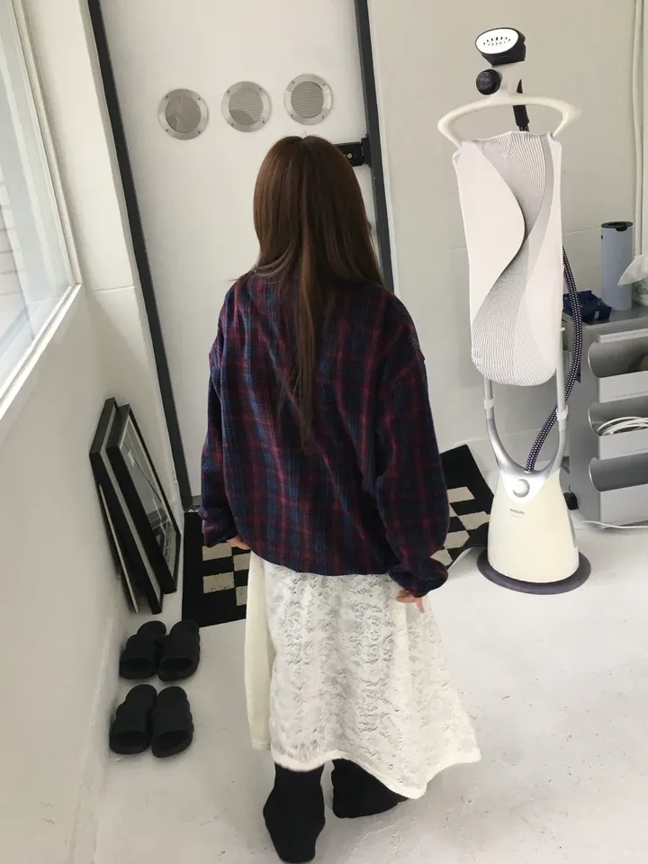 (2 color) 도쿄 체크 후리스집업 상세 이미지 33