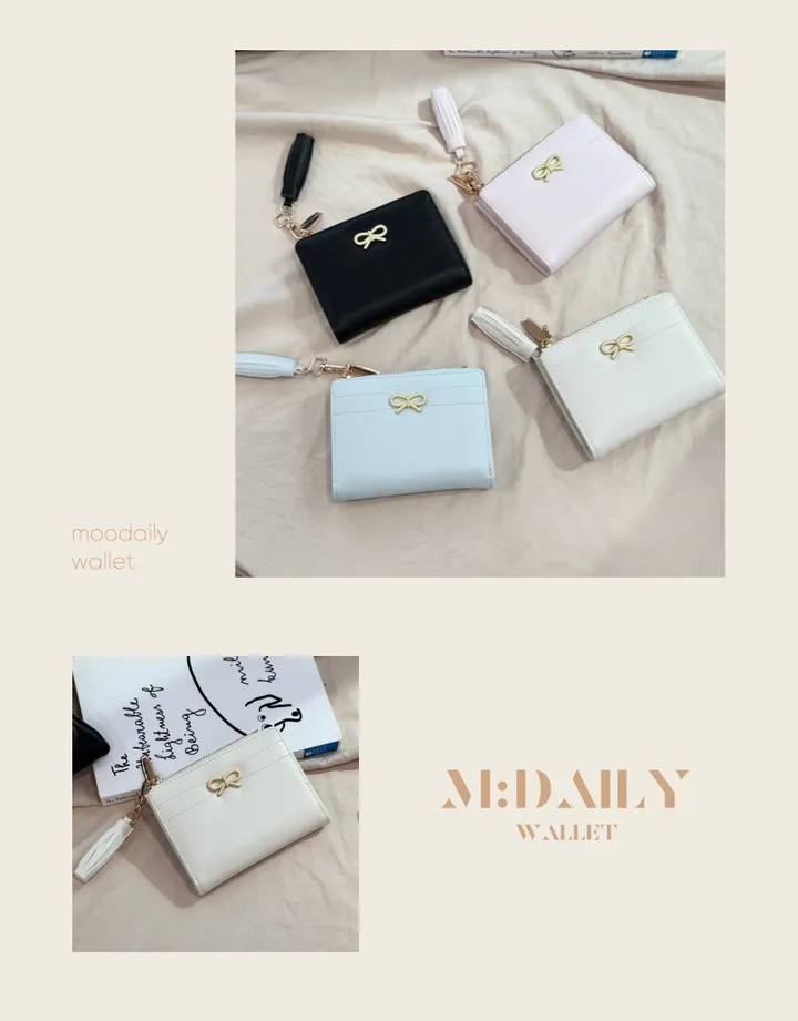[키링증정/당일발송] 4color 펜던트 리본 반지갑 상세 이미지 6