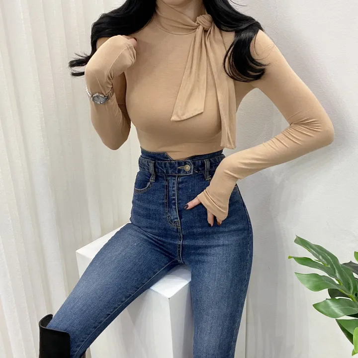 🚀당일발송🚀 [여성미가득] 럽럽 스카프 폴라 티셔츠 상세 이미지 20