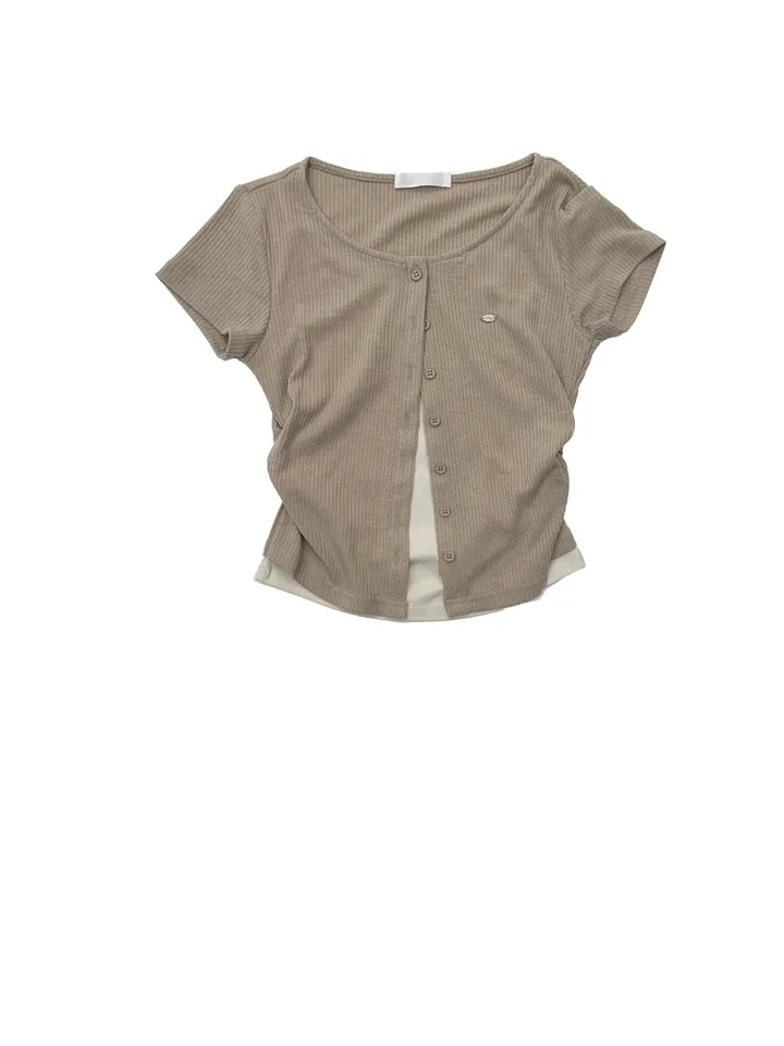 [25 SS신상🍀] Shirring Two Tone Layered Short NT 상세 이미지 11