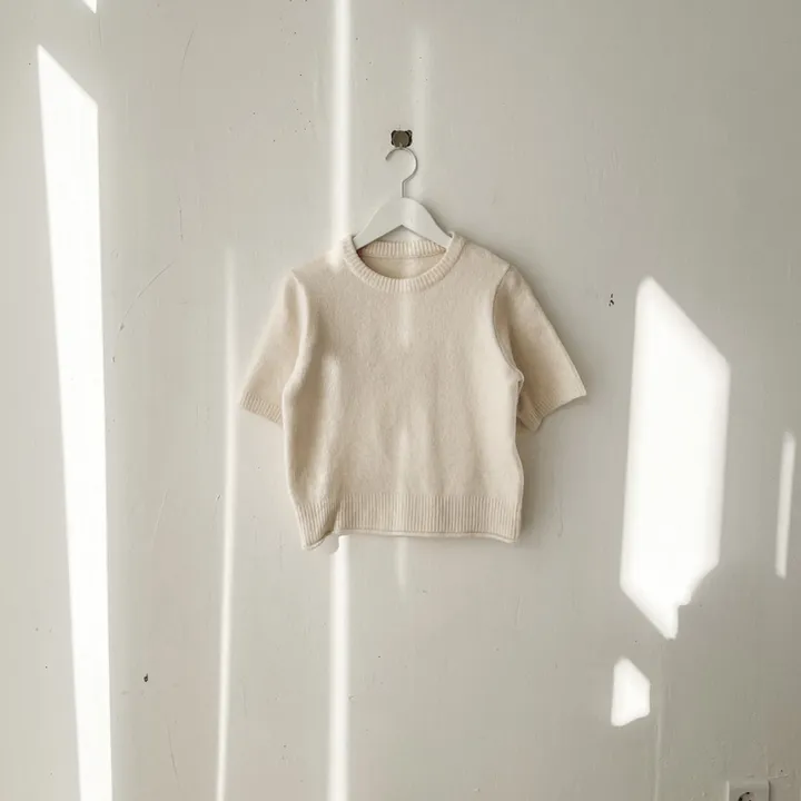 [워머SET/재진행‍🔥] 러블리 보들 울 핸드 워머 니트 세트 루즈핏 트임 반팔 니트티 라운드넥 토시 니트투피스 상세 이미지 87