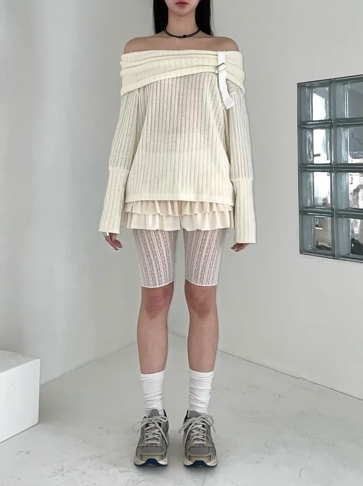 [5부st] pippi lace slim layered shorts leggings / 삐삐 레이스 슬림 레이어드 쇼츠 레깅스 상세 이미지 4