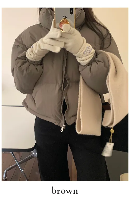 [주문폭주/당일출고🖤] 스노우 파스텔 크롭 숏 패딩 pd (웰론솜)(생활방수가능) 상세 이미지 15