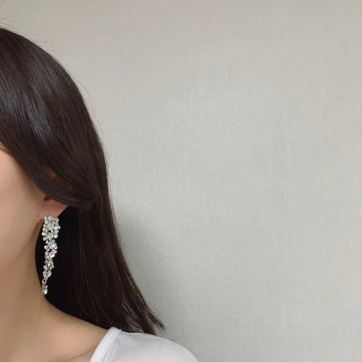 (당일배송) 화려한 큐빅 파티 드롭귀걸이 상세 이미지 15