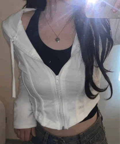 [주문폭주] y2k 무드 크롭 후드집업