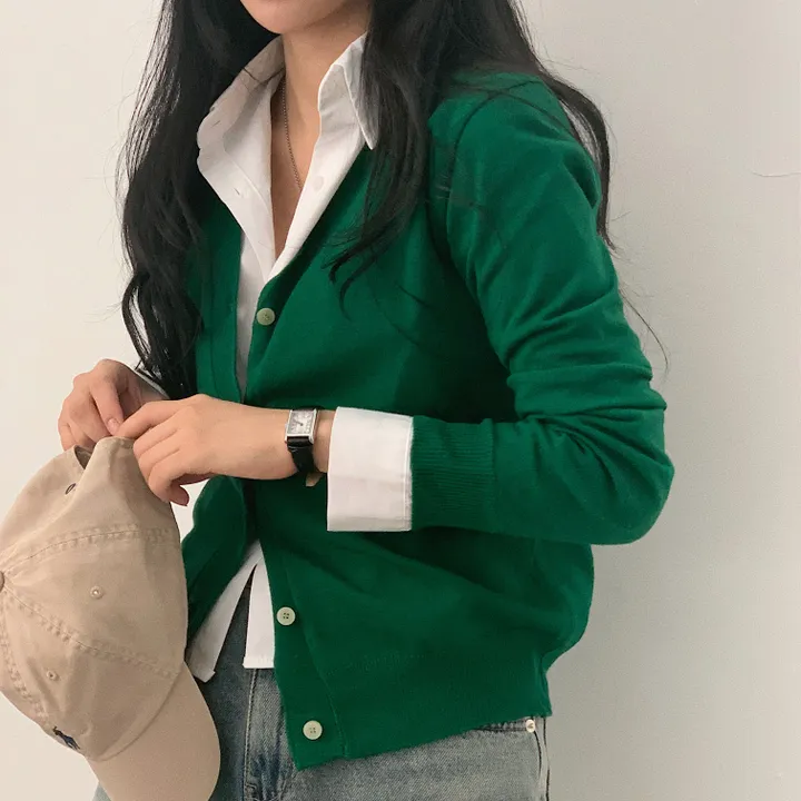 [간절기신상] 가을을 준비하는, 브이넥 니트가디건;5col 상세 이미지 23