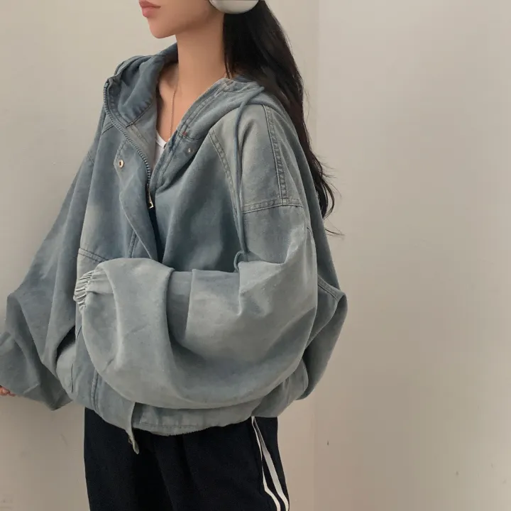 [단독!2가지버전💫/투웨이!] 데님 밴딩후드 투웨이 크롭,루즈핏 야상점퍼/집업 - 2color 상세 이미지 38