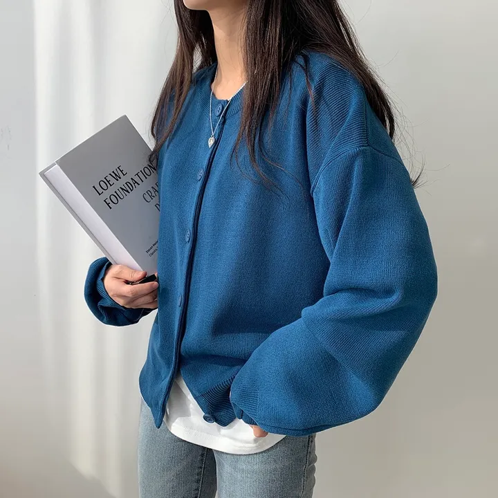 [ 데일리/무려~12컬러 ] 가을 겨울 포포 도톰 라운드 가디건 상세 이미지 36