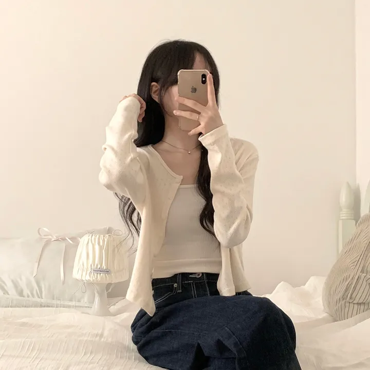 로로 펀칭 가디건 (8color) 상세 이미지 15