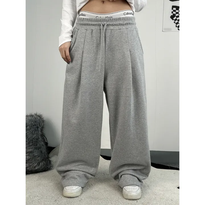 기모선택❤️[UNISEX/기획특가/4size!]올데이 원턱 라인 루즈 와이드 트레이닝 팬츠(2color) 상세 이미지 13