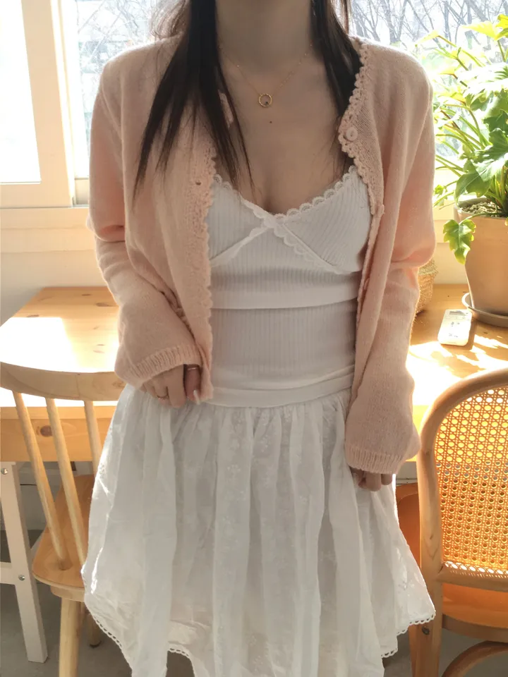 [봄신상💐](5colors/파스텔색감🌈🖍️) 레이어드 펀칭 라운드넥 니트 봄 가디건 cd 상세 이미지 101